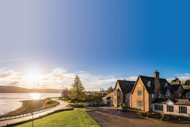 <p>The hotel enjoys wonderful views over the Loch and the surrounding Cowal Hills </p>